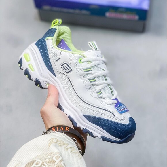 Skechers Dlites Retro Sports Shoes, Navy Blue main image 6